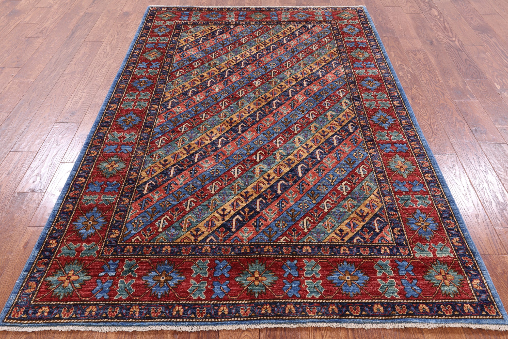 Shall Persian Gabbeh Hand Knotted Wool Area Rug - 5' 3" X 7' 9" - Golden Nile