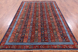Shall Persian Gabbeh Hand Knotted Wool Area Rug - 6' 2" X 8' 9" - Golden Nile