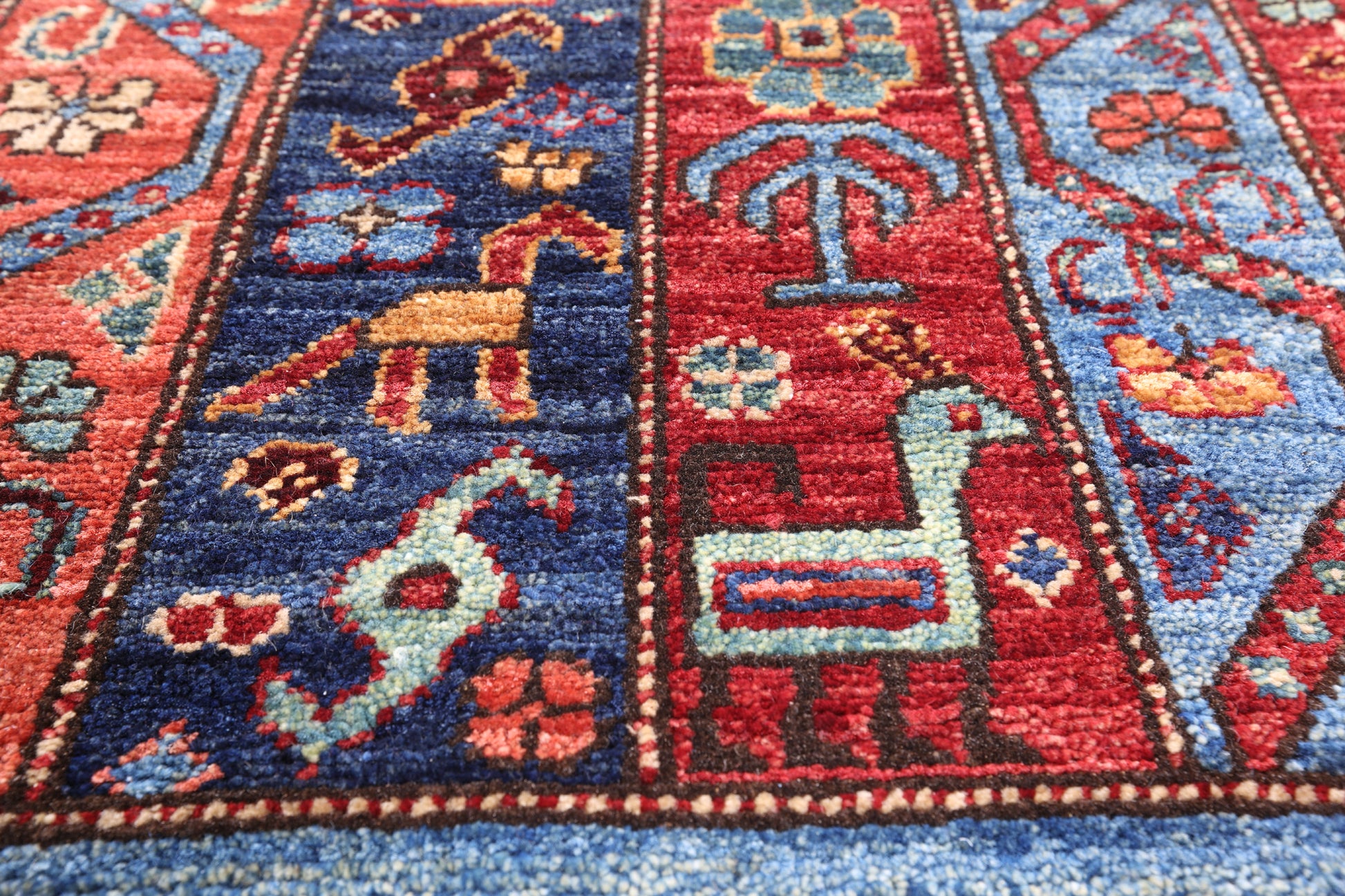Shall Persian Gabbeh Hand Knotted Wool Area Rug - 6' 2" X 8' 9" - Golden Nile