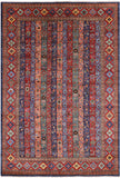 Shall Persian Gabbeh Handmade Wool Area Rug - 6' 0" X 8' 11" - Golden Nile