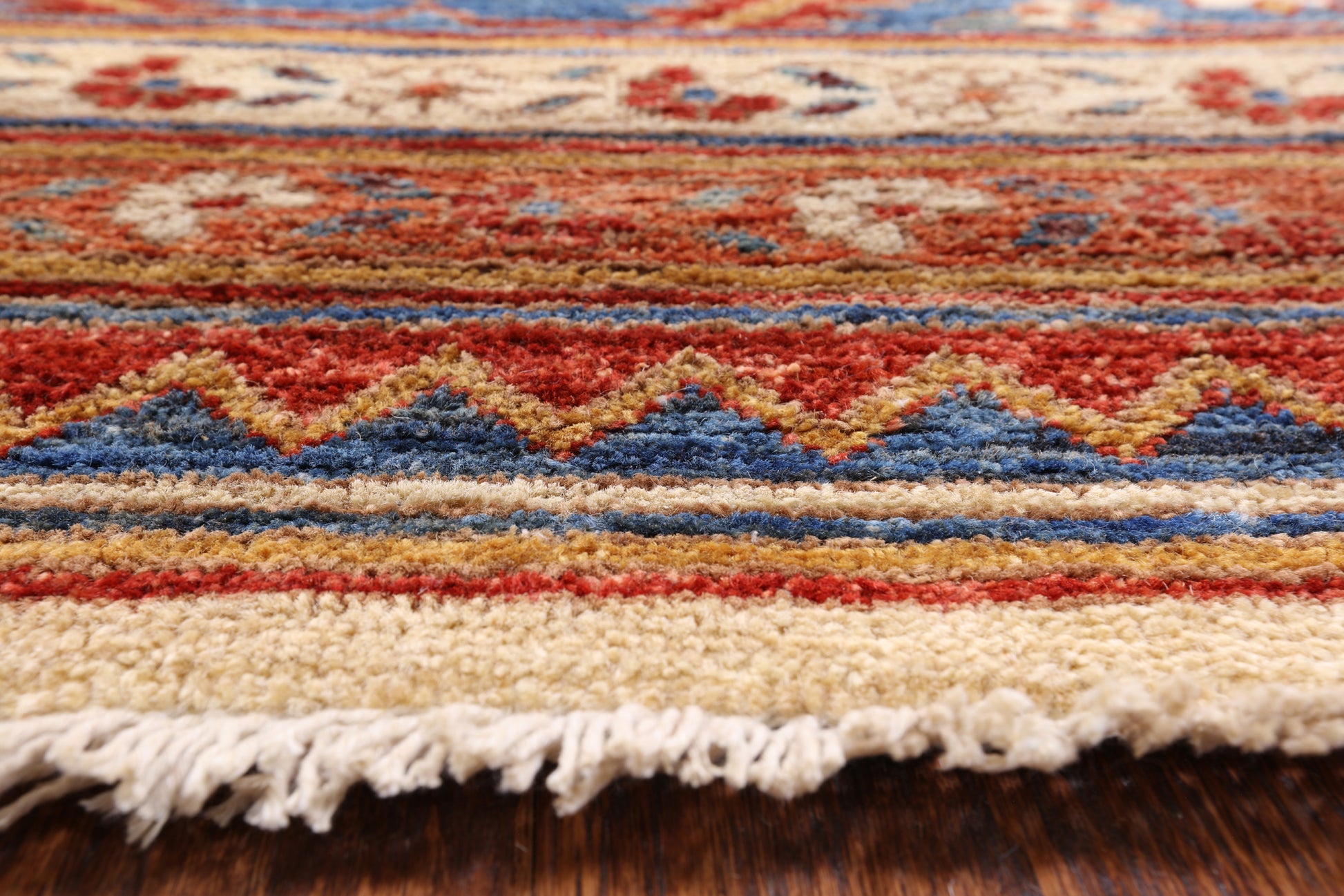 Ivory Persian Ziegler Hand Knotted Wool Area Rug - 10' 2" X 13' 9" - Golden Nile