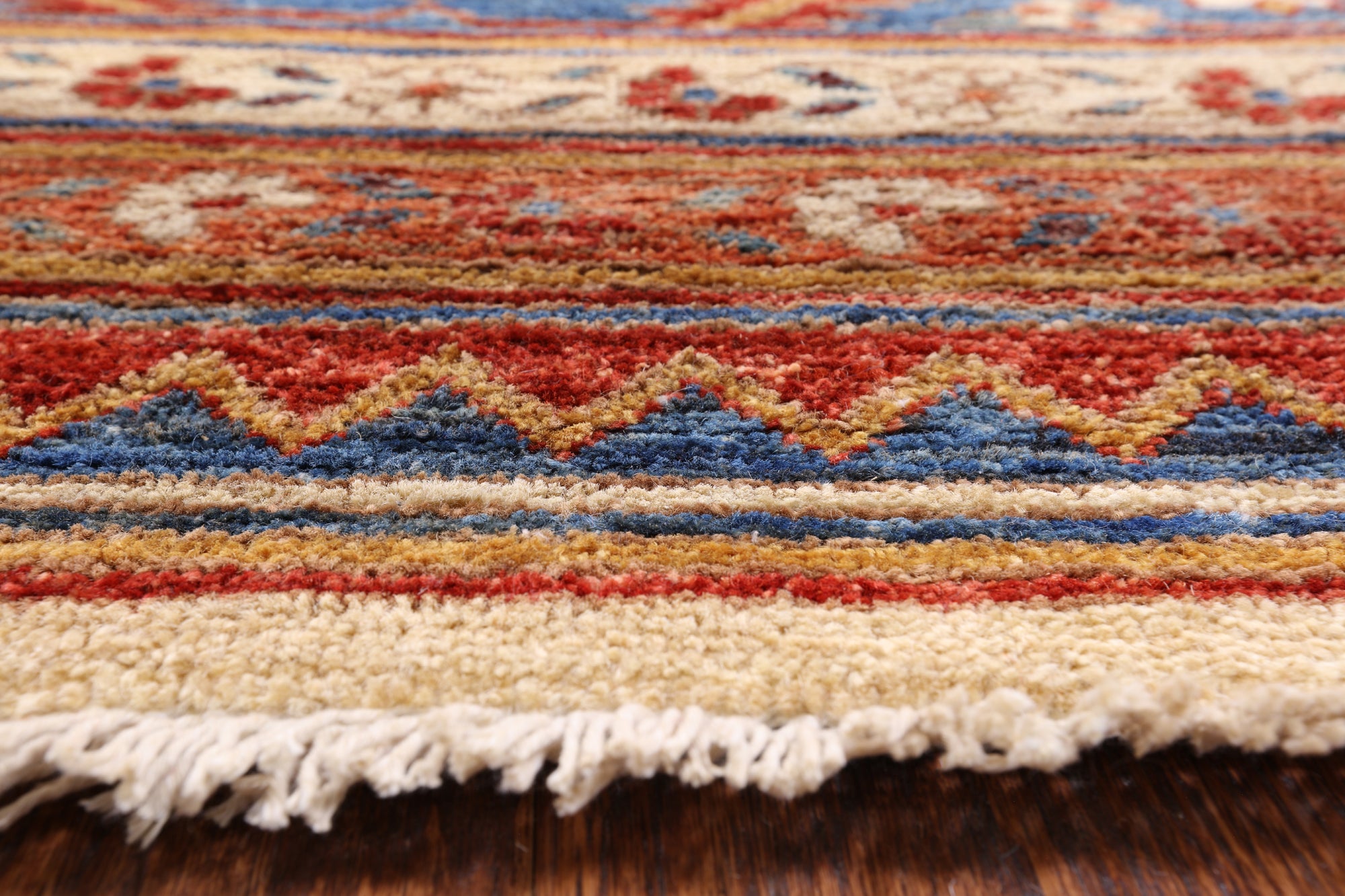 Ivory Persian Ziegler Hand Knotted Wool Area Rug - 10' 2" X 13' 9" - Golden Nile