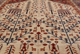 Ivory Persian Ziegler Hand Knotted Wool Area Rug - 10' 2" X 13' 9" - Golden Nile