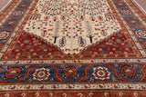 Ivory Persian Ziegler Hand Knotted Wool Area Rug - 10' 2" X 13' 9" - Golden Nile