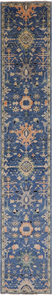 Persian Fine Serapi Hand Knotted Wool Runner Rug - 2' 9" X 15' 11" - Golden Nile