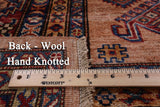 Super Kazak Hand Knotted Wool Area Rug - 8' 3" X 9' 9" - Golden Nile