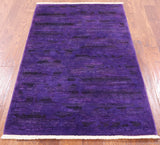 Full Pile Overdyed Hand Knotted Wool Area Rug - 3' 1" X 4' 10" - Golden Nile