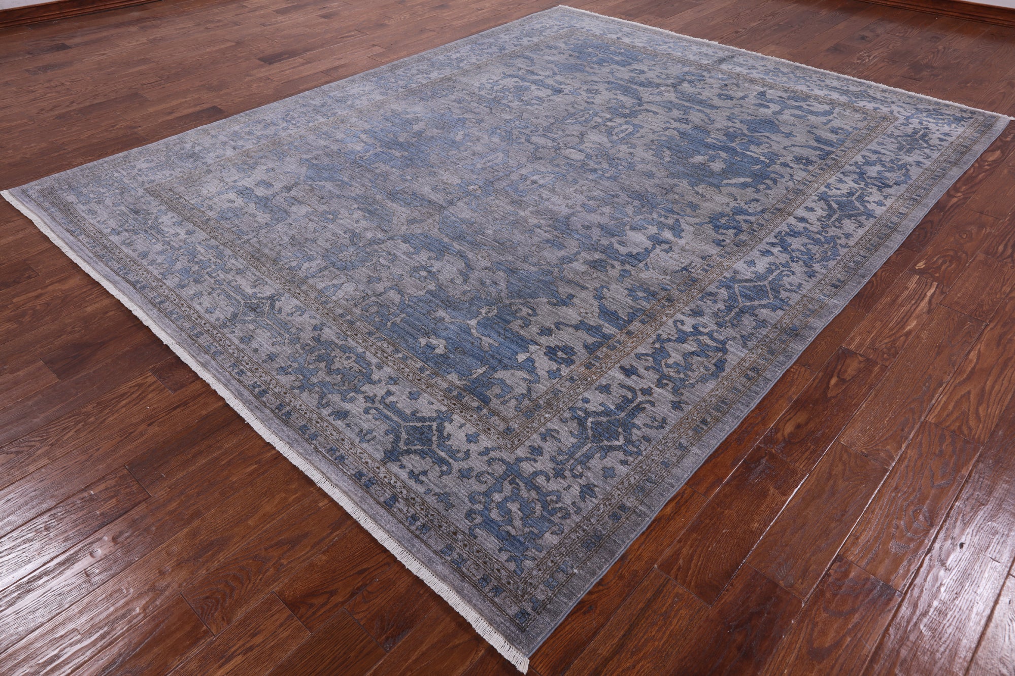 Grey Persian Fine Serapi Handmade Wool Area Rug - 8' 1" X 10' 3" - Golden Nile