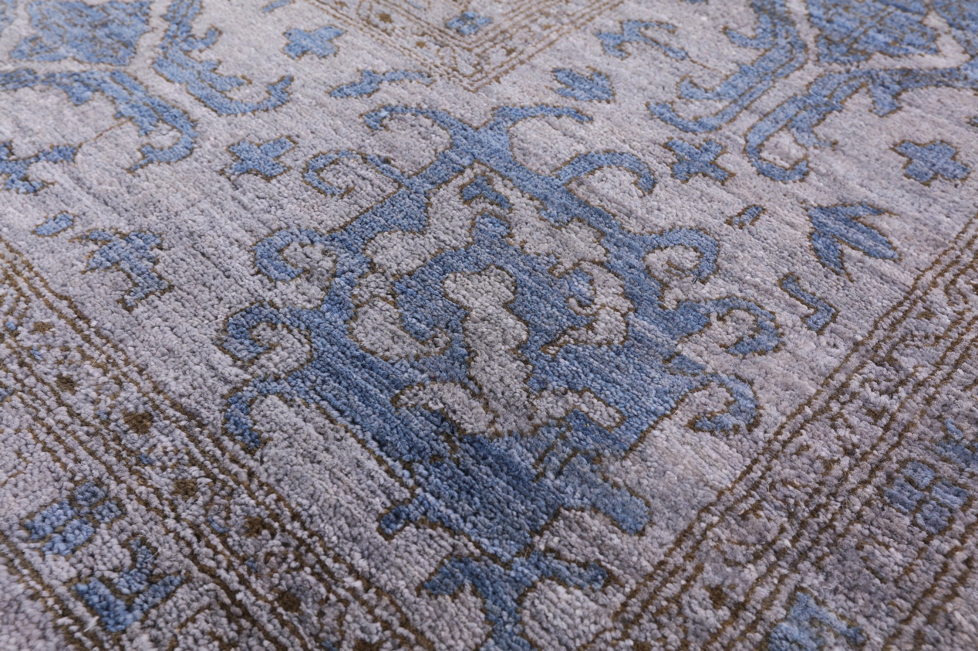 Grey Persian Fine Serapi Handmade Wool Area Rug - 8' 1" X 10' 3" - Golden Nile