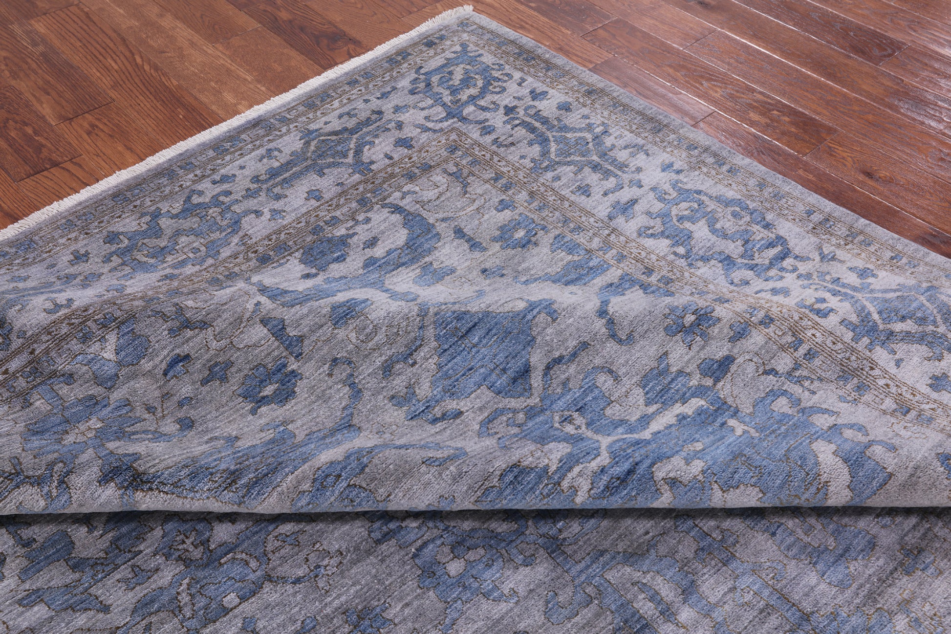 Grey Persian Fine Serapi Handmade Wool Area Rug - 8' 1" X 10' 3" - Golden Nile