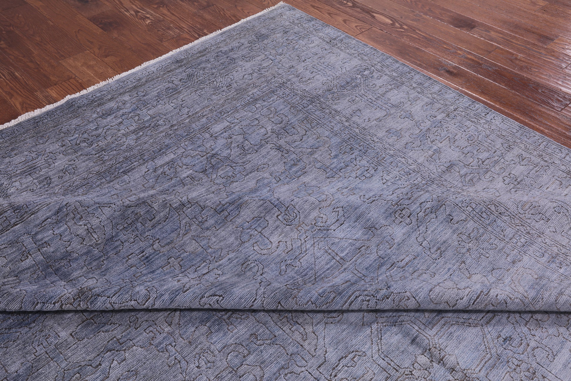 Carved Full Pile Overdyed Handmade Wool Area Rug - 9' 10" X 13' 7" - Golden Nile