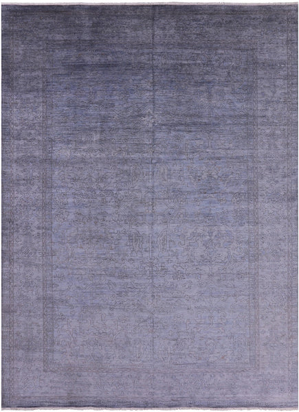 Carved Full Pile Overdyed Handmade Wool Area Rug - 9' 10" X 13' 7" - Golden Nile