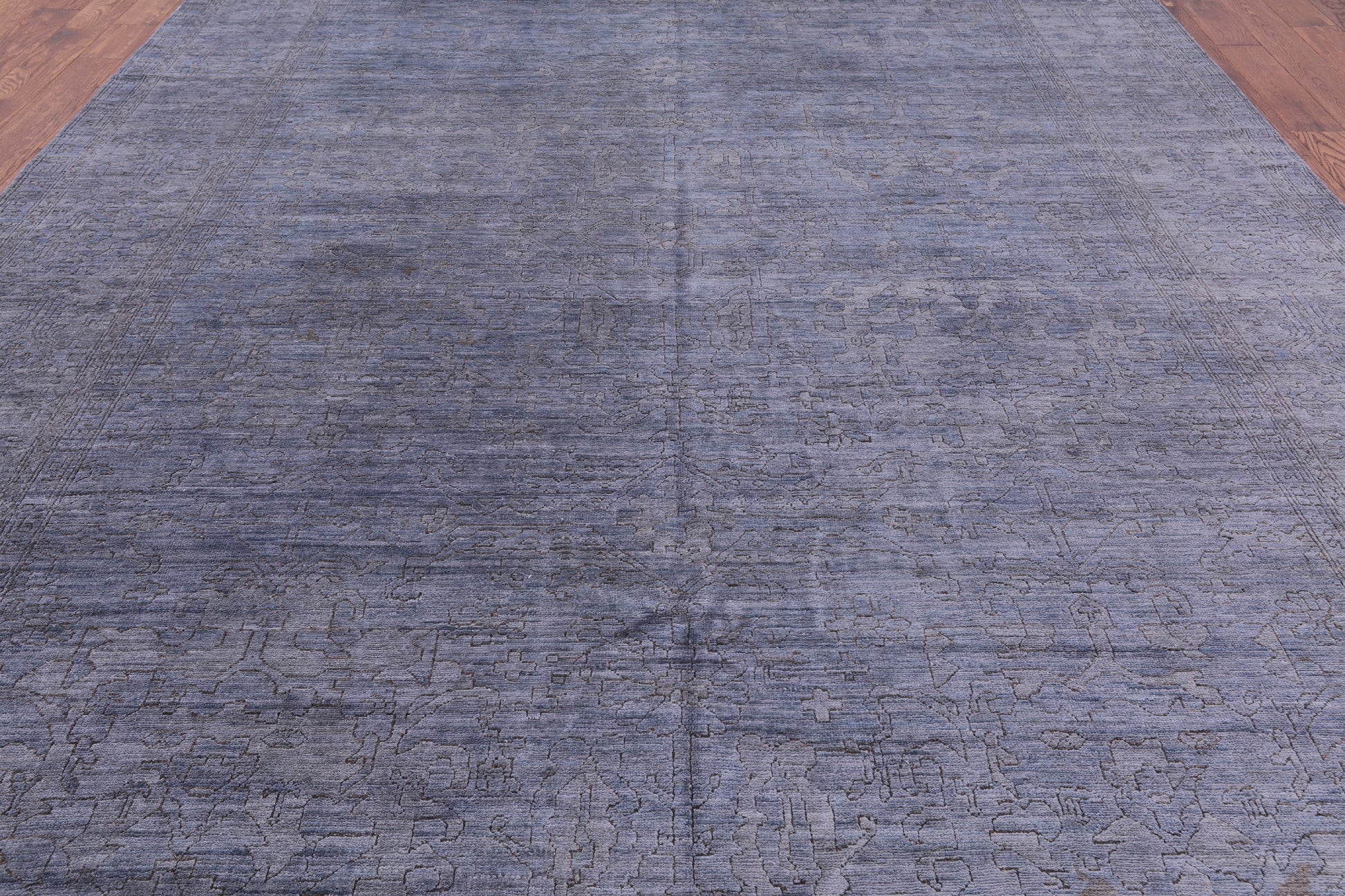 Carved Full Pile Overdyed Handmade Wool Area Rug - 9' 10" X 13' 7" - Golden Nile