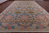 Ivory William Morris Handmade Wool Area Rug - 11' 10" X 18' 2" - Golden Nile