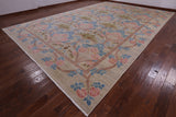 Ivory William Morris Handmade Wool Area Rug - 11' 10" X 18' 2" - Golden Nile