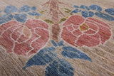 Ivory William Morris Handmade Wool Area Rug - 11' 10" X 18' 2" - Golden Nile