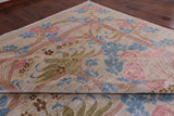 Ivory William Morris Handmade Wool Area Rug - 11' 10" X 18' 2" - Golden Nile