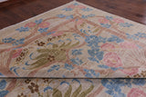 Ivory William Morris Handmade Wool Area Rug - 11' 10" X 18' 2" - Golden Nile