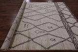 Ivory Tribal Moroccan Hand Knotted Wool Area Rug - 8' 4" X 10' 1" - Golden Nile