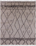 Ivory Tribal Moroccan Hand Knotted Wool Area Rug - 8' 4" X 10' 1" - Golden Nile