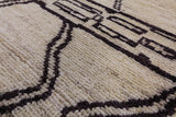 Ivory Tribal Moroccan Hand Knotted Wool Area Rug - 8' 4" X 10' 1" - Golden Nile