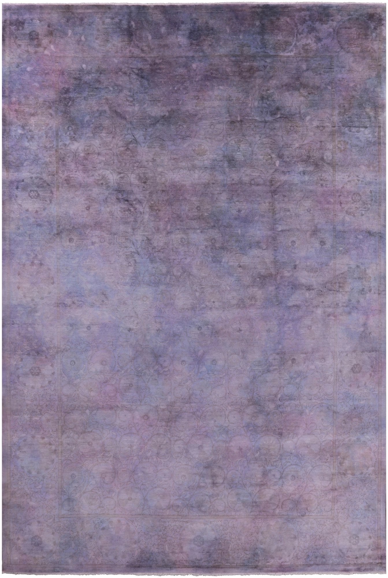 Full Pile Overdyed Hand Knotted Wool Area Rug - 12' 0" X 17' 10" - Golden Nile