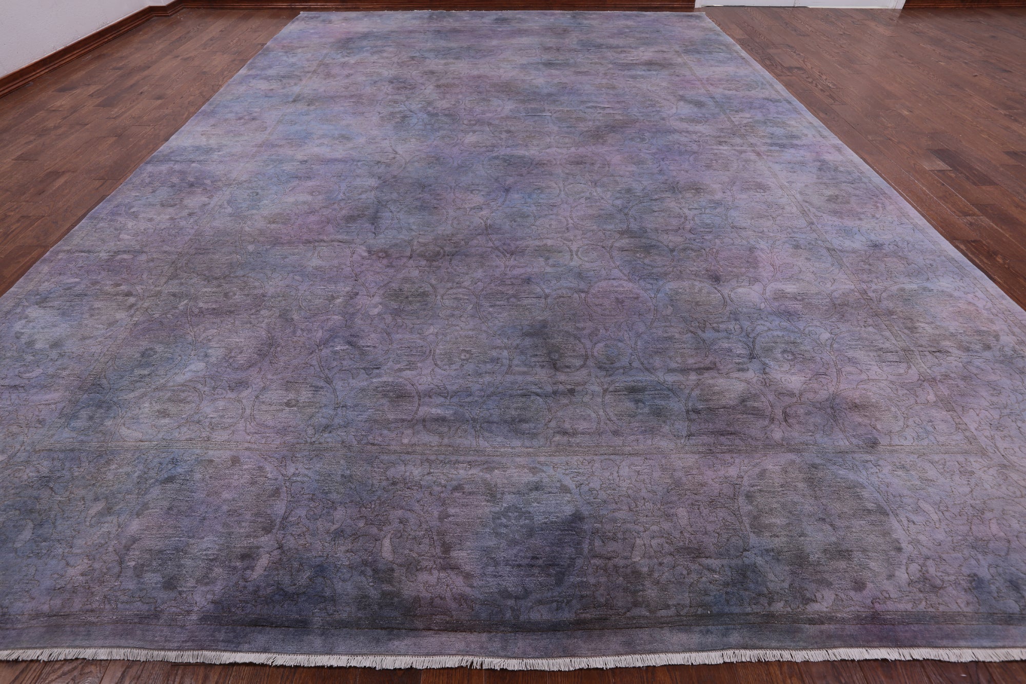 Full Pile Overdyed Hand Knotted Wool Area Rug - 12' 0" X 17' 10" - Golden Nile