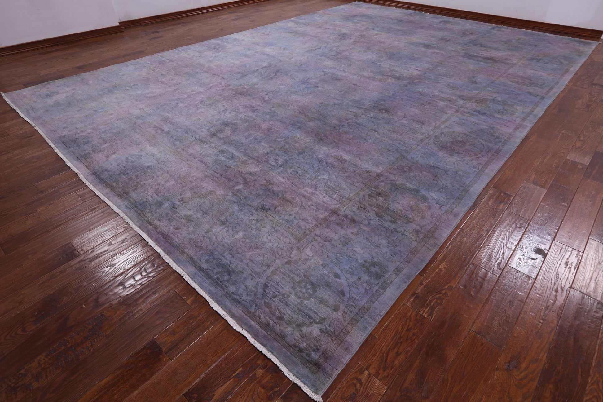 Full Pile Overdyed Hand Knotted Wool Area Rug - 12' 0" X 17' 10" - Golden Nile