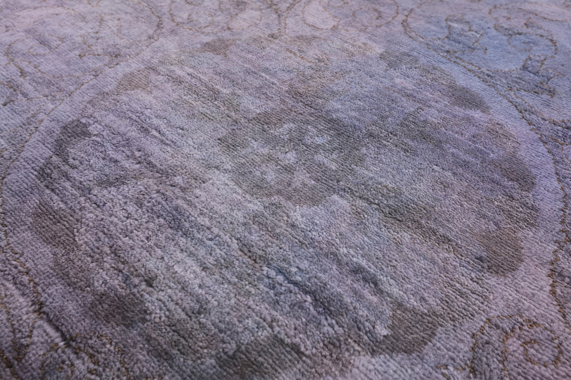 Full Pile Overdyed Hand Knotted Wool Area Rug - 12' 0" X 17' 10" - Golden Nile