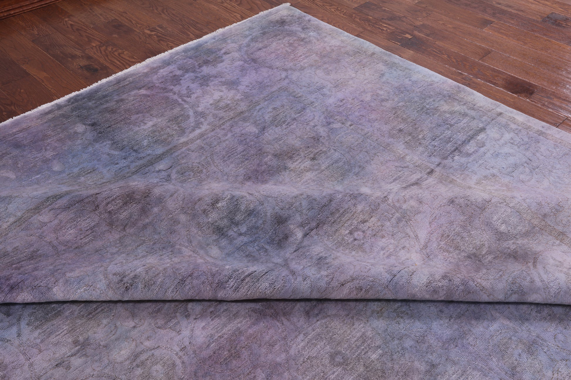 Full Pile Overdyed Hand Knotted Wool Area Rug - 12' 0" X 17' 10" - Golden Nile