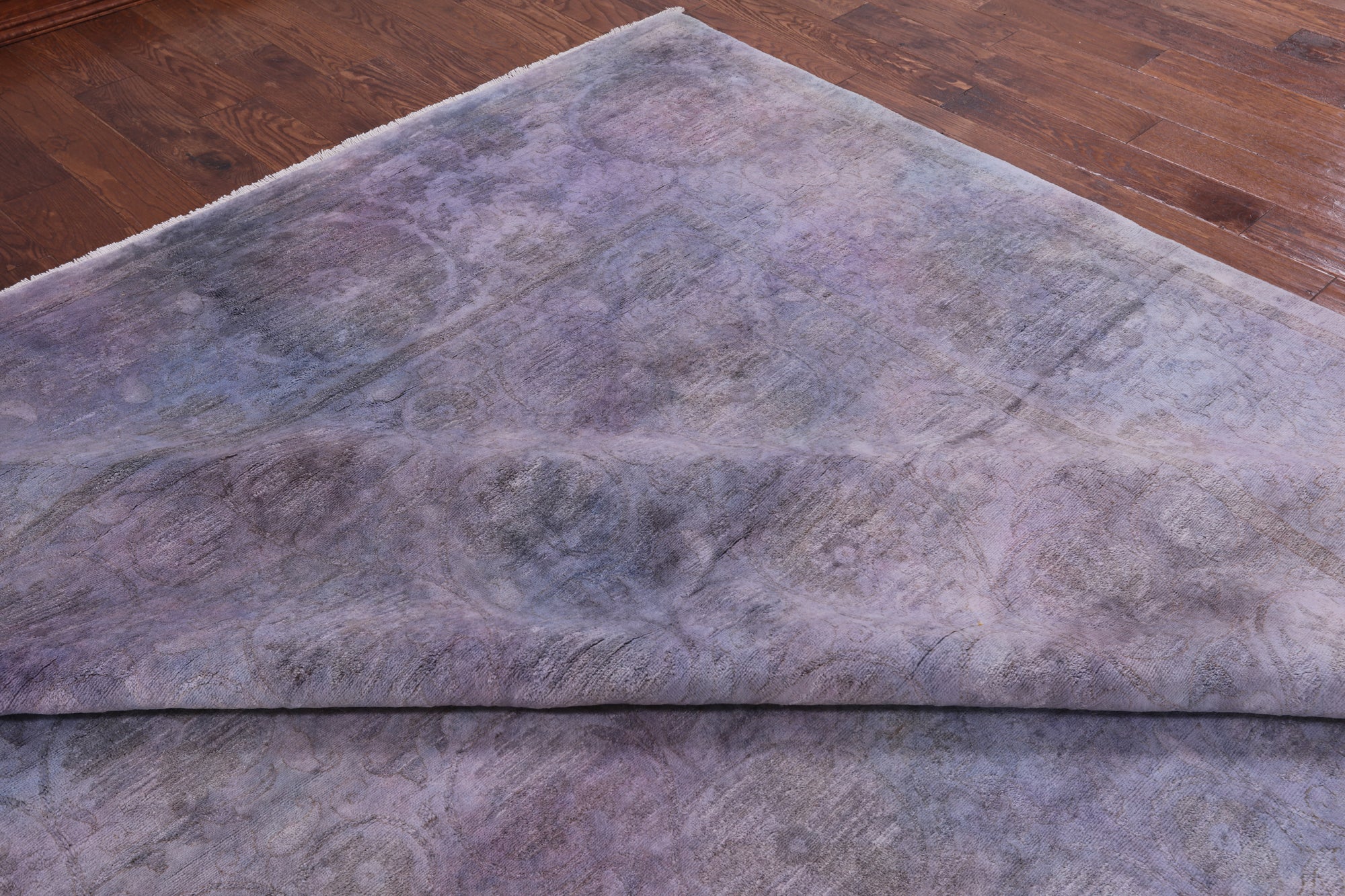 Full Pile Overdyed Hand Knotted Wool Area Rug - 12' 0" X 17' 10" - Golden Nile