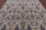 Ivory Contemporary Hand Knotted Wool & Silk Area Rug - 8' 1" X 10' 3" - Golden Nile