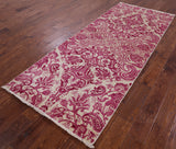 William Morris Handmade Wool Runner Rug - 3' 3" X 8' 3" - Golden Nile