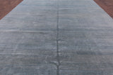 Grey Savannah Grass Hand Knotted Wool & Silk Area Rug - 10' 2" X 14' 3" - Golden Nile
