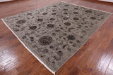 Natural Dyed Peshawar Hand Knotted Wool Area Rug - 8' 4" X 9' 10" - Golden Nile