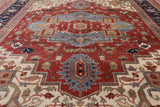 Geometric Persian Hand-Knotted Wool Rug - 12' X 15' 1" - Golden Nile