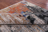 Modern Handmade Wool & Silk Rug - 9' 0" X 12' 0" - Golden Nile