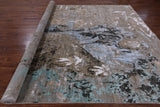 Modern Hand-Knotted Wool & Silk Rug - 9' 0" X 12' 2" - Golden Nile
