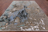 Modern Hand-Knotted Wool & Silk Rug - 9' 0" X 12' 2" - Golden Nile