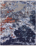 Modern Hand Knotted Wool & Silk Rug - 7' 11" X 10' 1" - Golden Nile