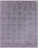 Grey Modern Hand Knotted Wool & Silk Rug - 8' 1" X 10' 0" - Golden Nile