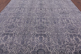 Grey Modern Hand Knotted Wool & Silk Rug - 8' 1" X 10' 0" - Golden Nile