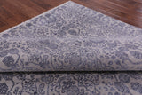 Grey Modern Hand Knotted Wool & Silk Rug - 8' 1" X 10' 0" - Golden Nile