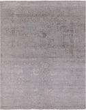 Grey Modern Handmade Wool & Silk Rug - 8' 1" X 10' 2" - Golden Nile