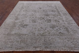 Grey Modern Handmade Wool & Silk Rug - 8' 1" X 10' 2" - Golden Nile