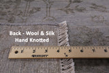 Grey Modern Handmade Wool & Silk Rug - 8' 1" X 10' 2" - Golden Nile
