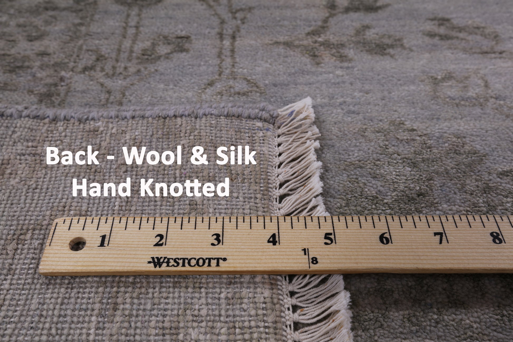 Grey Modern Handmade Wool & Silk Rug - 8' 1" X 10' 2" - Golden Nile
