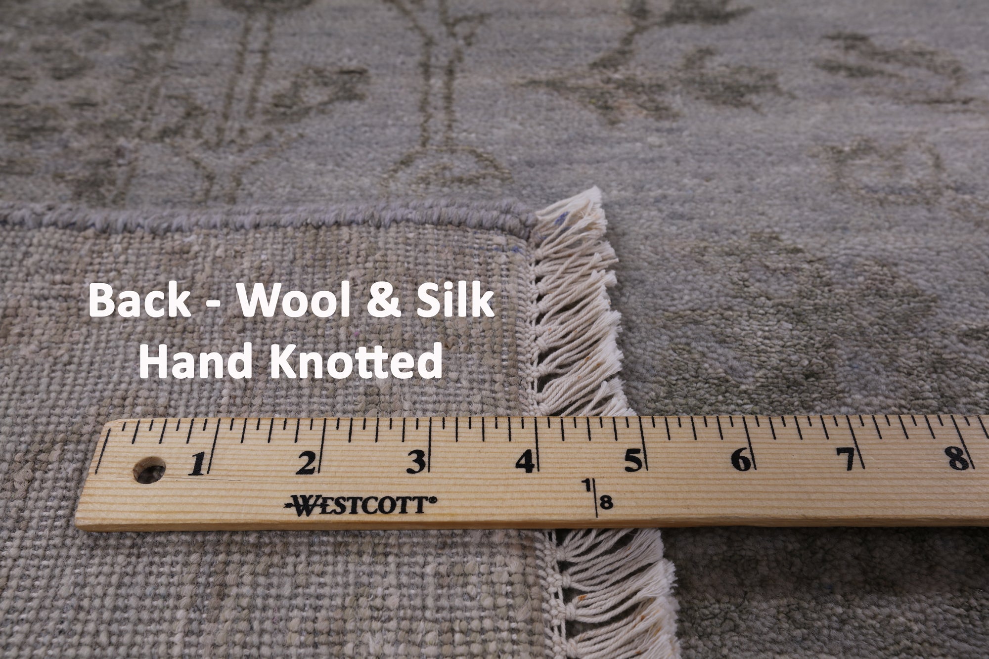 Grey Modern Handmade Wool & Silk Rug - 8' 1" X 10' 2" - Golden Nile