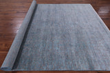 Grey Modern Hand Knotted Wool & Silk Rug - 7' 11" X 10' 4" - Golden Nile