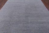Grey Modern Handmade Wool & Silk Rug - 7' 11" X 9' 11" - Golden Nile